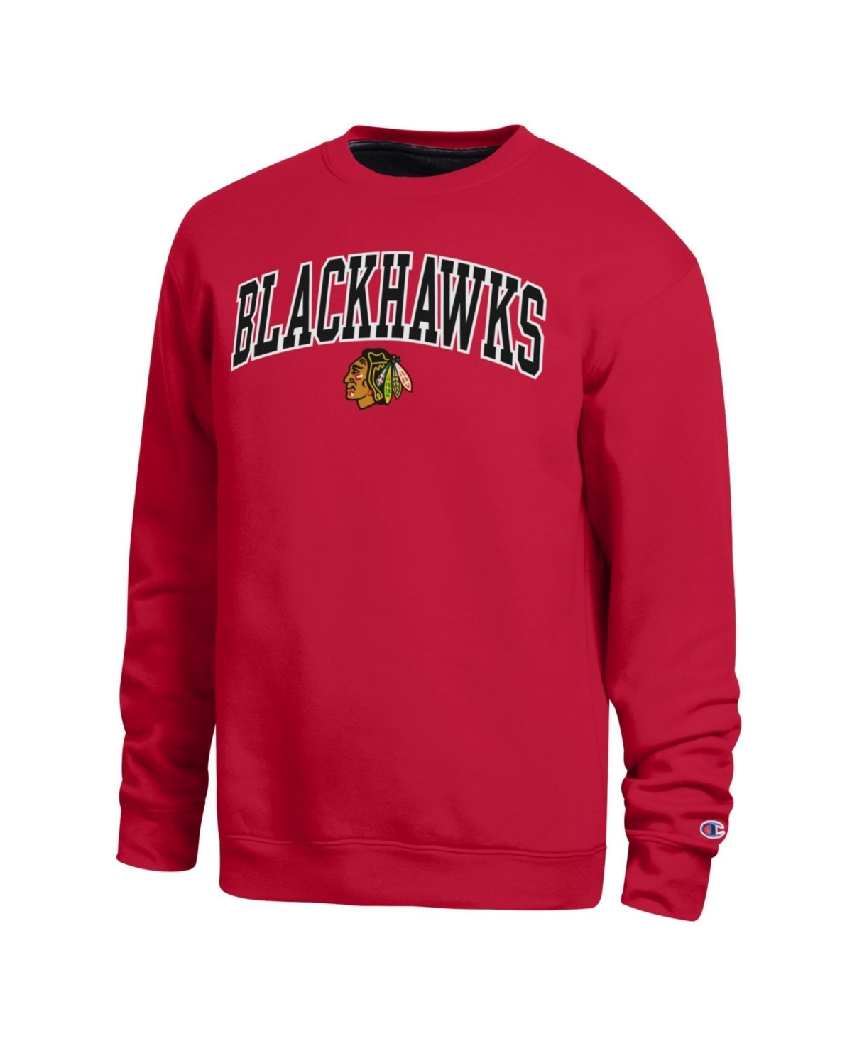 Champion Men's Red Chicago Blackhawks Contrast Sweatshirt - Red, Black
