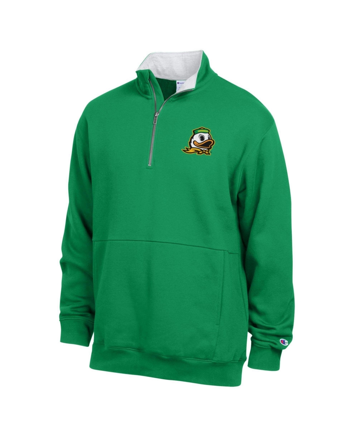 Champion Men's Green Oregon Ducks Fleece Quarter-Zip Pullover - Green