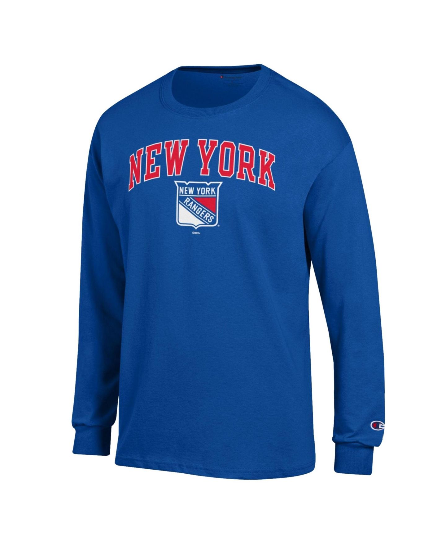 Мужская футболка Champion Blue New York Rangers Long-Sleeve — фото 2