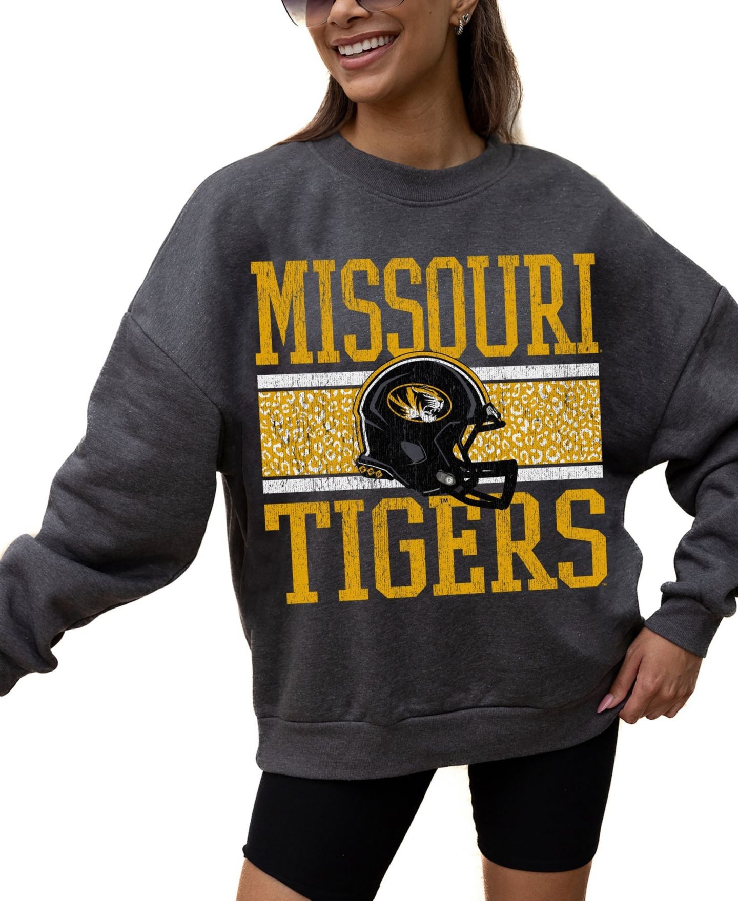 Женская толстовка Gameday Couture Charcoal Missouri Tigers Premium Fleece Pullover — фото 2