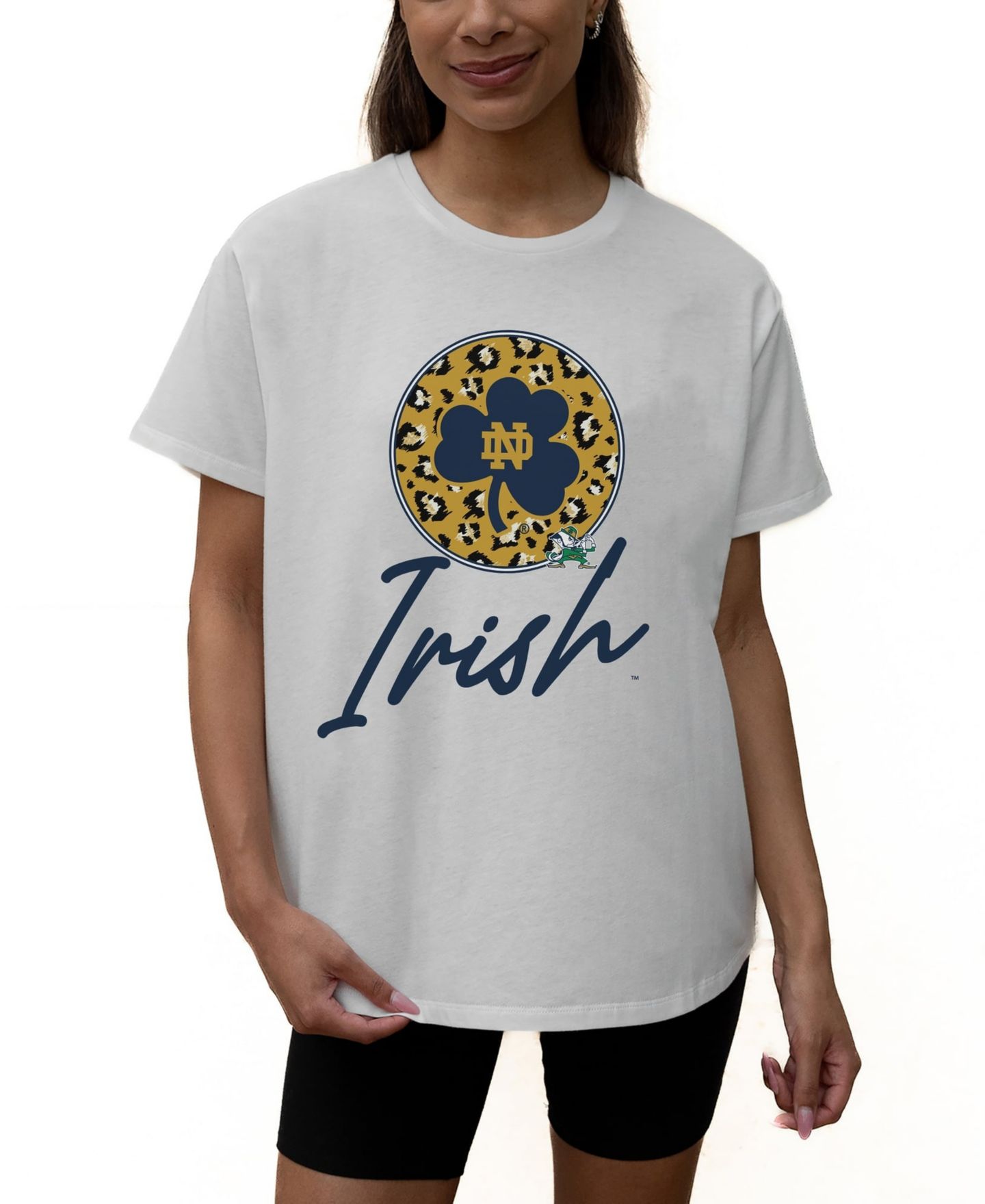 Женская футболка Gameday Couture White Notre Dame Fighting Irish Wild Expectations Tri-Blend Flowy — фото 1