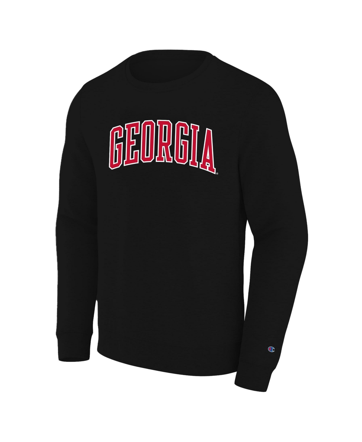 Champion Men's Big and Tall Black Georgia Bulldogs Arch Applique Sweatshirt - Black