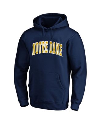 Men's Navy Notre Dame Fighting Irish Arch Over Tackle Twill Hoodie