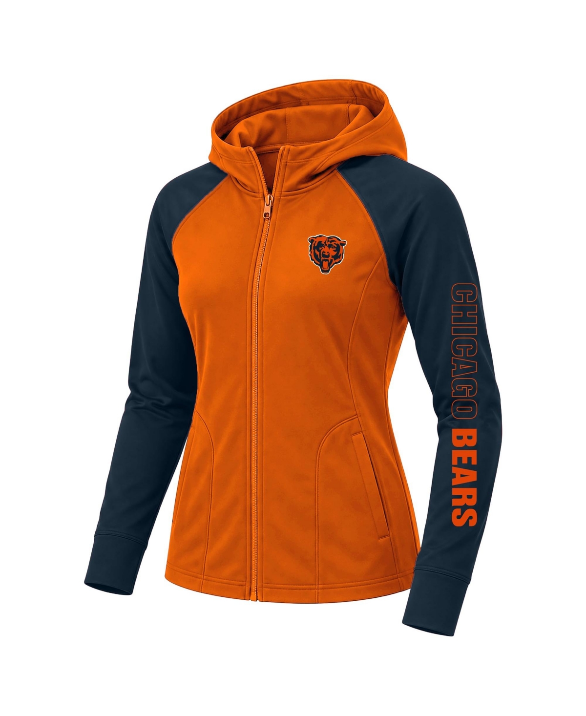 Fanatics Women's Orange/Navy Chicago Bears Plus Size Cornerback Blitz Full-Zip Hoodie - Orange, Navy