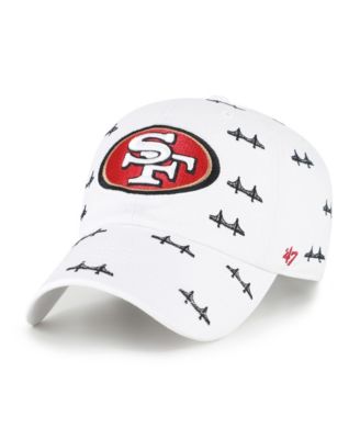 Men's and Women's White San Francisco 49ers Confetti Clean Up Adjustable Hat