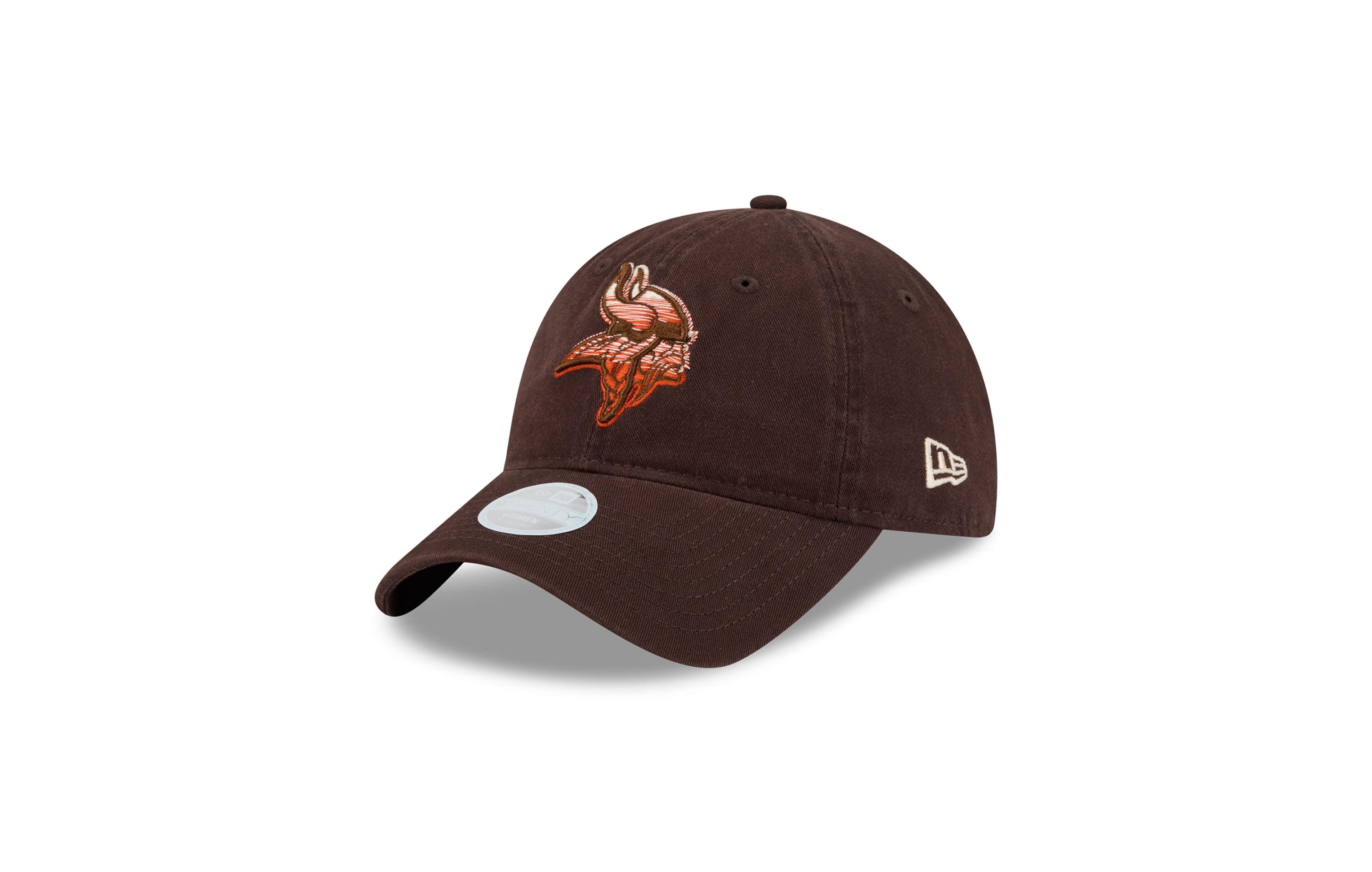 New Era Women's Brown Minnesota Vikings Pumpkin Spice 9TWENTY Adjustable Hat