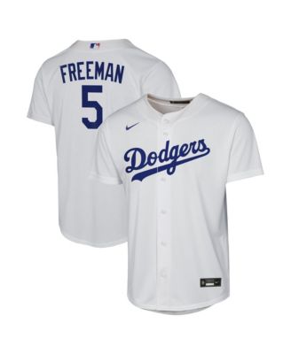 Big Boys' and Girls' Freddie Freeman White Los Angeles Dodgers Home Replica Jersey