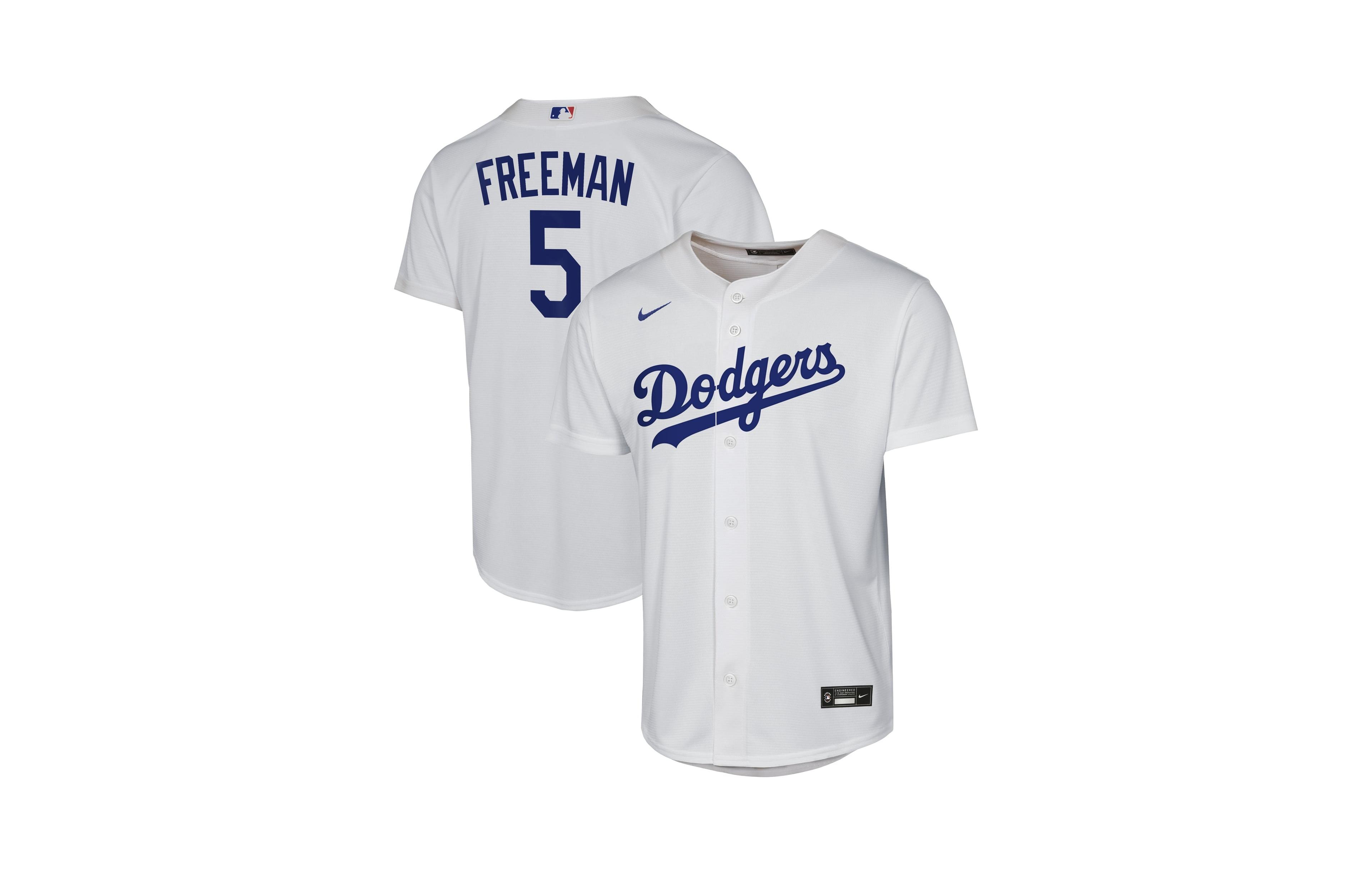 Nike Big Boys' and Girls' Freddie Freeman White Los Angeles Dodgers Home Replica Jersey