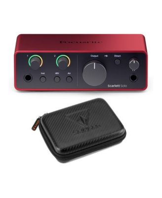Scarlett Solo 4th Gen USB Interface with Software Suite, Hard Travel Case