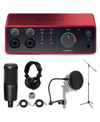 Scarlett 4i4 4th Gen USB Interface with SW, Mic, Headphones, Stand