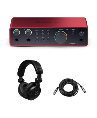Scarlett 2i2 4th Gen USB Interface with SW, Headphones,25' XLR Cable