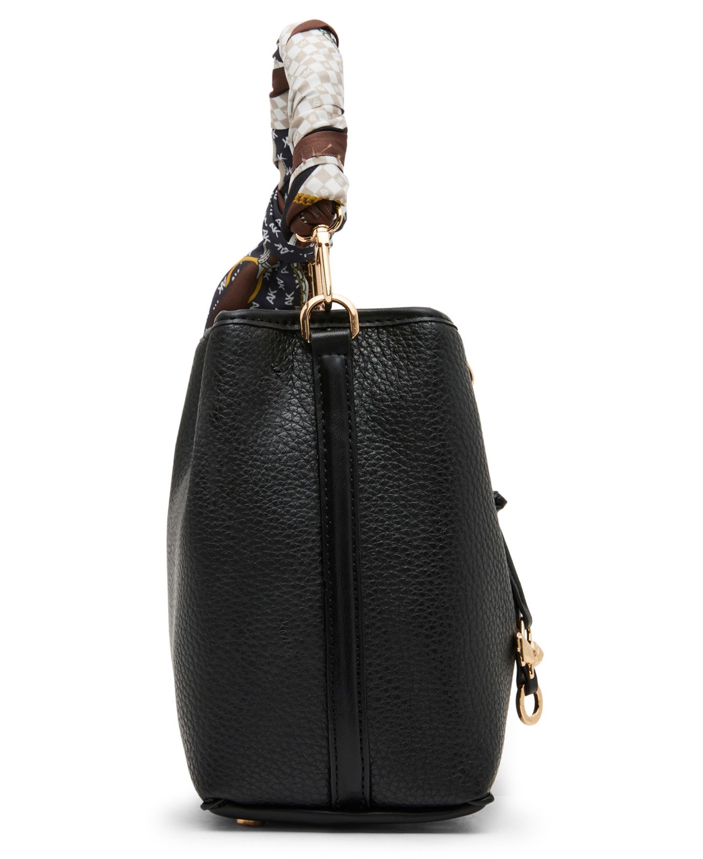 Женская сумка Anne Klein Convertible Strap Small Bucket Crossbody, цвет: Чёрный — фото 5