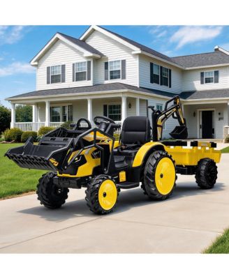 24V 3-in-1 Ride-On Tractor with Remote Control, Ages 3+
