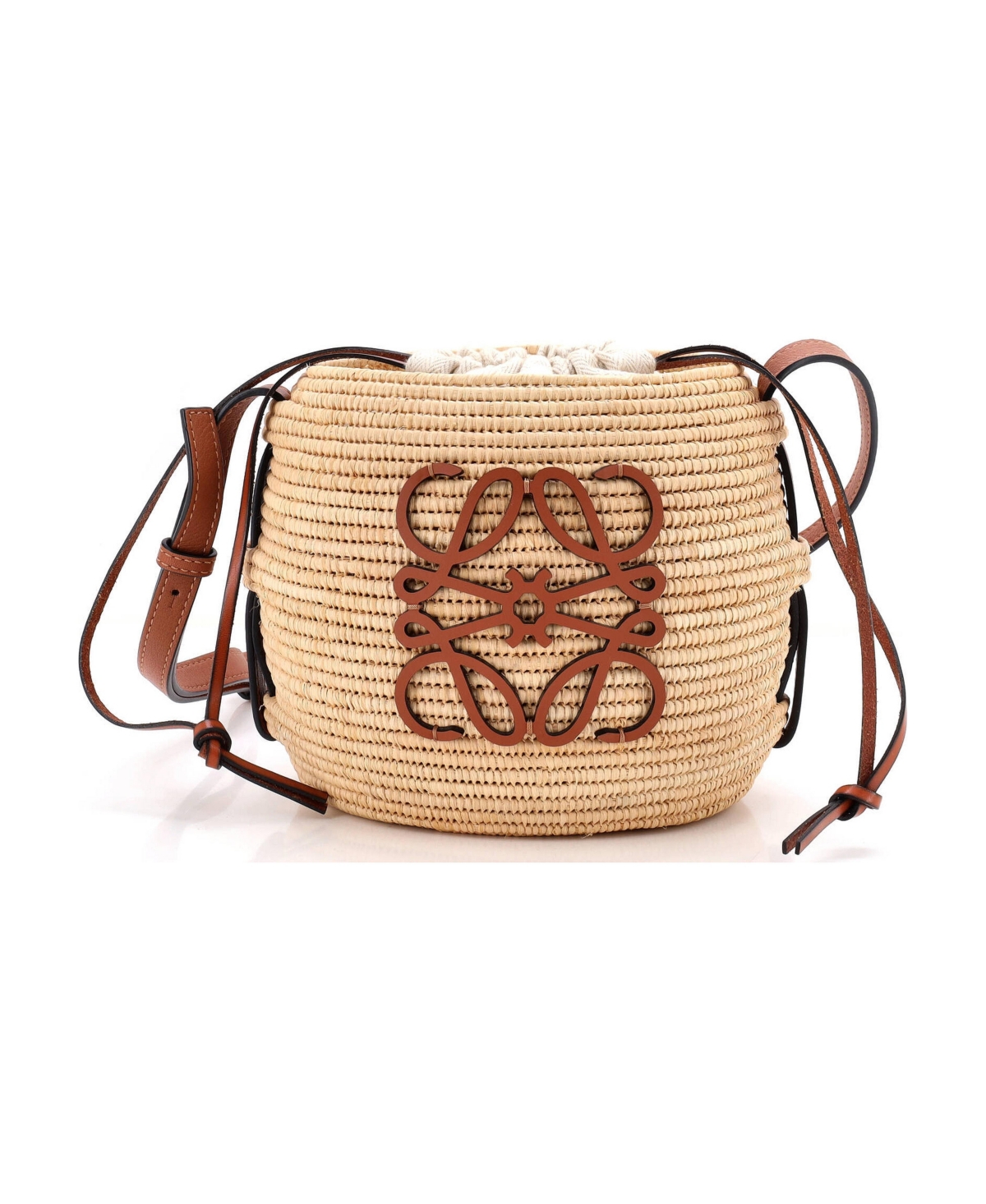 Pre-Owned Loewe Small x Paula Ibiza Beehive Basket Bag Woven Raffia - Natural