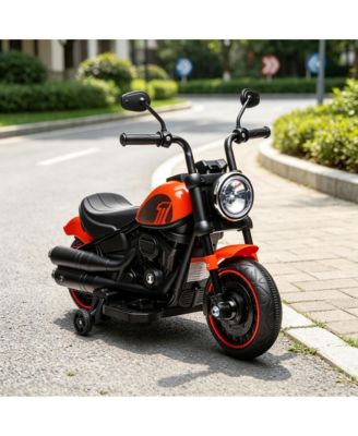 6V Kids Ride-On Motorcycle with Anti-Tip Training Wheels and Single-Button Start, 55 lb. Capacity, Ages 3-7