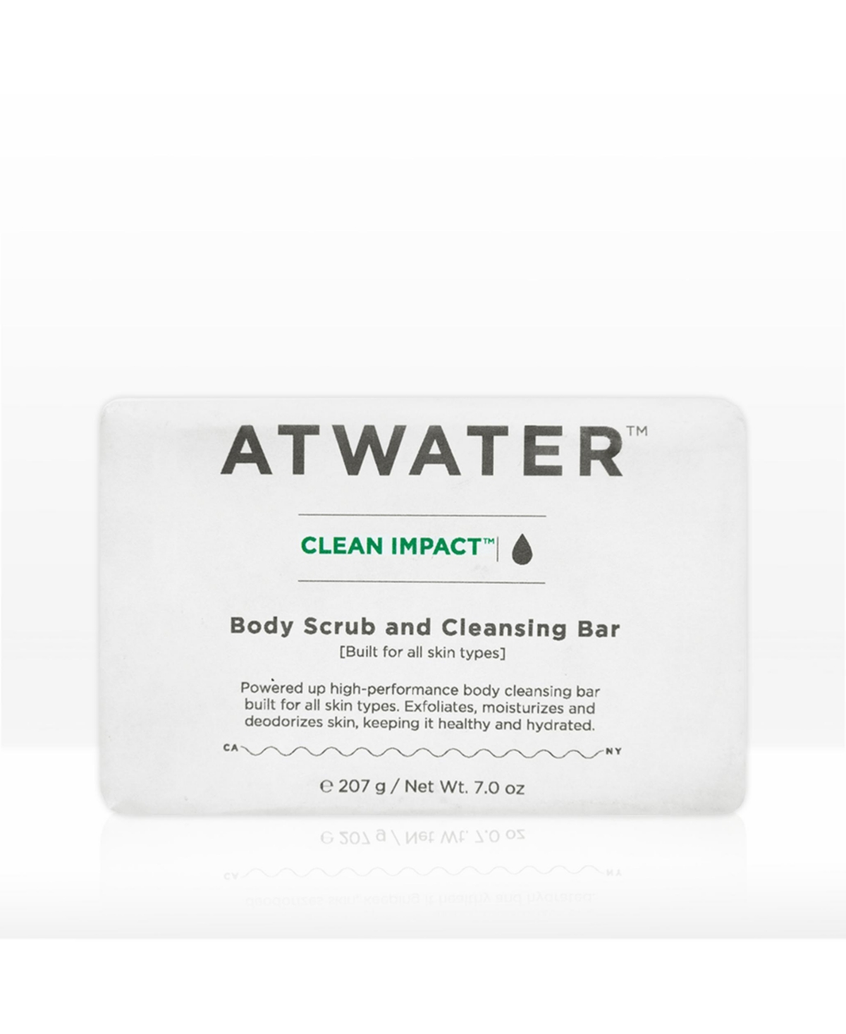ATWATER Clean Impact Body Scrub and Cleansing Bar
