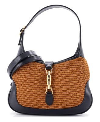 Small Jackie 1961 Hobo Straw with Leather