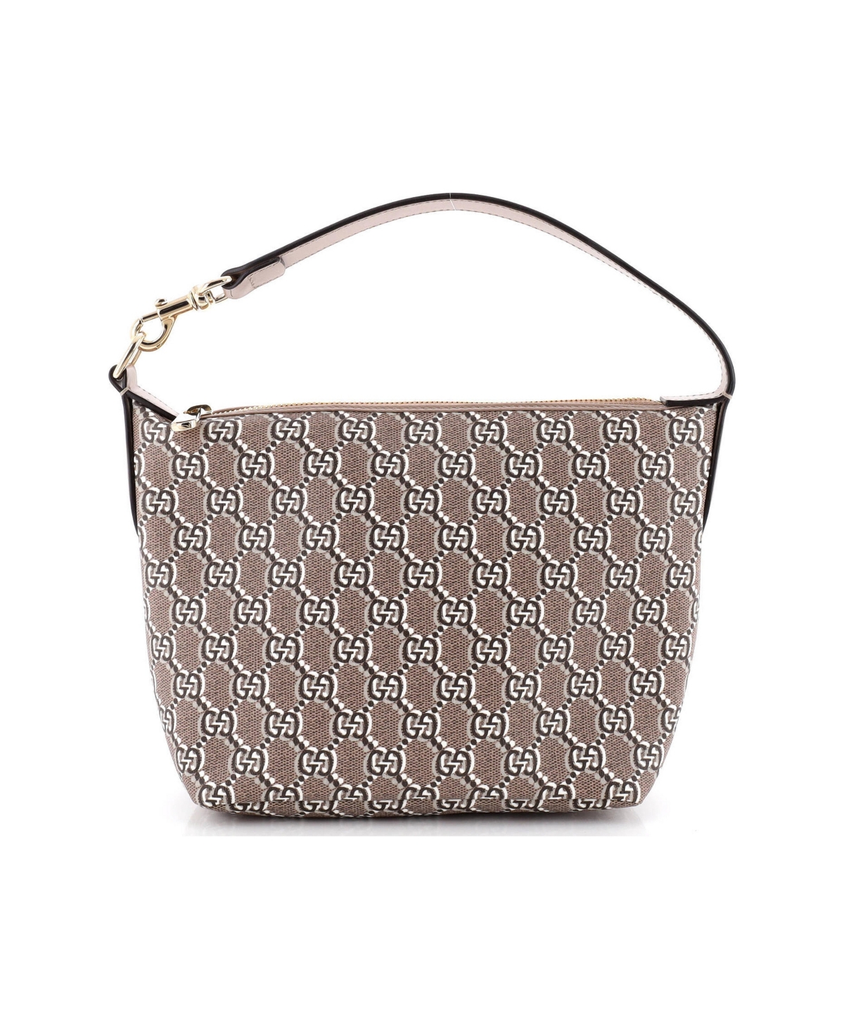 Pre-Owned Gucci Super Mini Ophidia Zip Shoulder Bag Gg Shadow Coated Canvas - Brown
