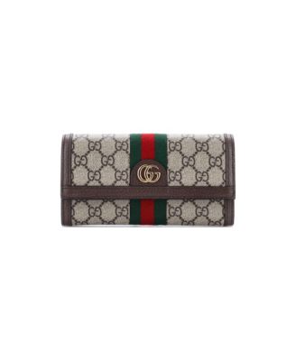 Ophidia Continental GG Coated Canvas Wallet, 7.5"W x 4"H x 1.5"D