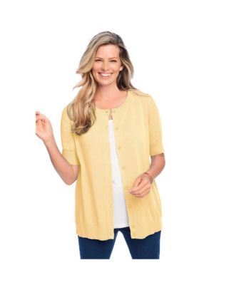 Plus Size Within Perfect Elbow-Length Sleeve Cardigan Sweater