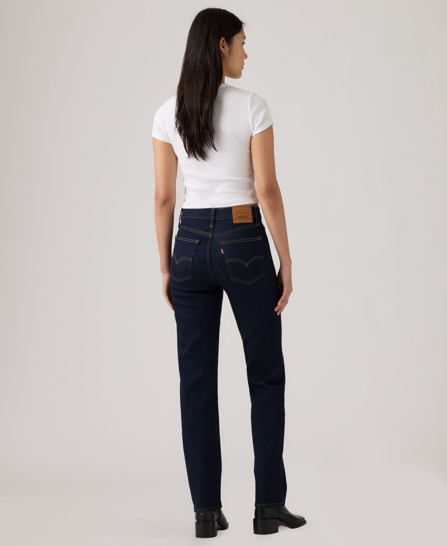 Женские джинсы Levi's Premium 722 High-Rise Slim Stretch Denim, цвет: Насыщенный синий, вариант 1 — фото 5