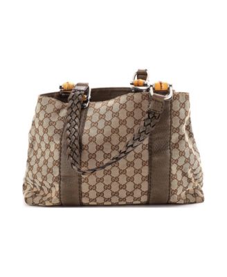Large Bamboo Bar Shoulder Bag GG Canvas