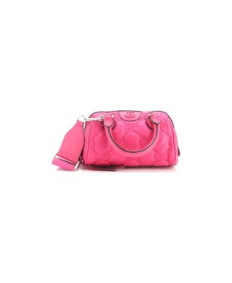 Mini Ophidia Convertible Boston Top Handle Bag GG Matelasse Nylon with Leather