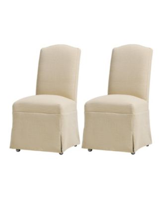 Albeniz Transitional 40"Tall Solid Wood Legs Dining Chair with Removable Fabric Slipcover