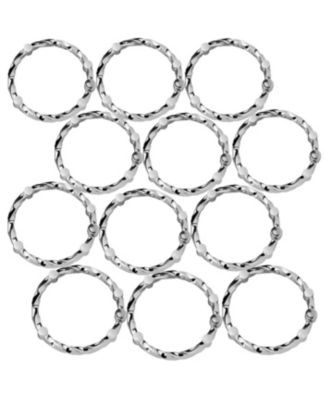 Rust-Proof Zinc Twisted Shower Curtain Hooks with Clasp Closure, Shower Hooks Hangers for Bathroom - Set of 12