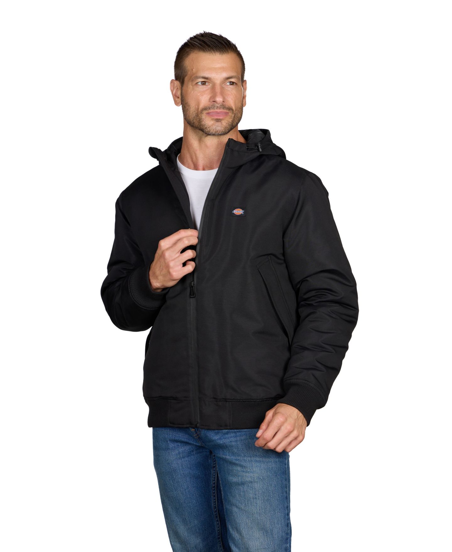 Мужская куртка Dickies Hooded Bomber, цвет: Чёрный — фото 3