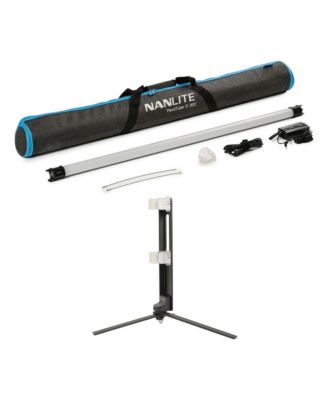 PavoTube II 30C 4' 60W RGBWW LED Tube Light, Bundle with Foldable Floor Stand