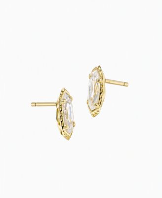 Cubic Zirconia Gold-Tone Mini Ellie Luxe Stud Earrings