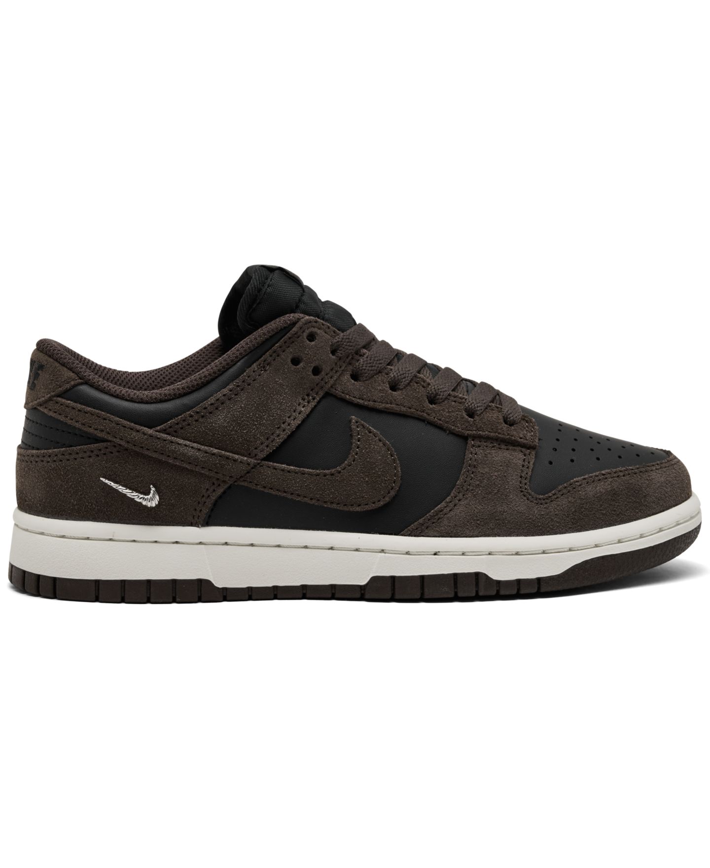 Женские кроссовки Nike Dunk Low Mini Swoosh Casual, цвет: Чёрный / Коричневый — фото 2