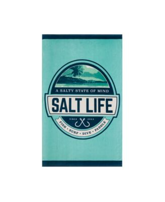 Salty State Of Mind Cotton Beach Towel, 64" x 38"