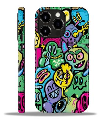 Phone Case Compatible with Apple iPhone, 2-Layer Durable, Neon Mutants