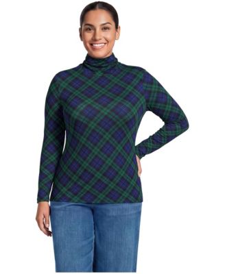 Plus Size Lightweight Jersey Long Sleeve Turtleneck
