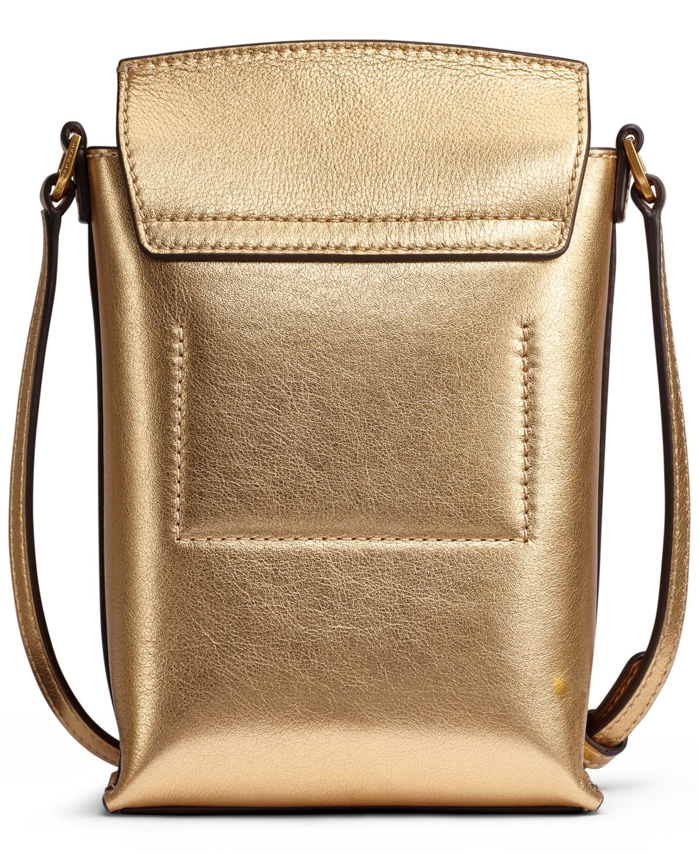 Женская сумка Donna Karan New York Bridgehampton North-South Leather Adjustable Mini Crossbody, цвет: Золотой — фото 2