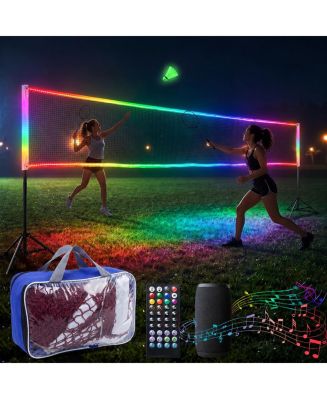 Peneyon LED Badminton Net With Music Sync Remote Control Lighting Modes ...