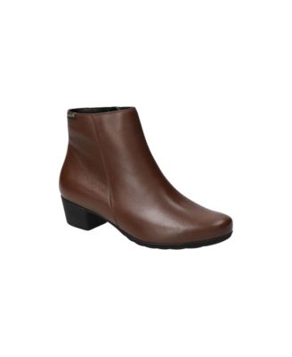 Women's Iola Round-Toe Leather Zipper Ankle Boots with GOWING Technology