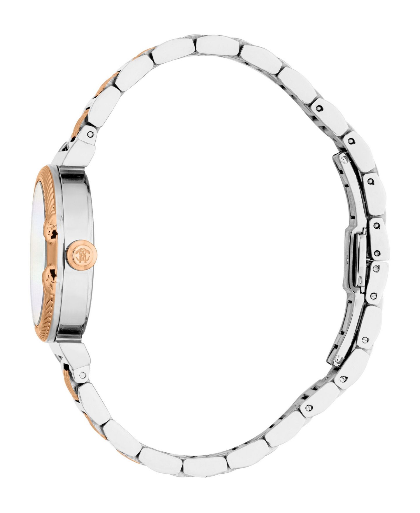 Женские часы Roberto Cavalli Quartz Two Tone Stainless Steel Bracelet Watch, цвет: Двухцветный — фото 3