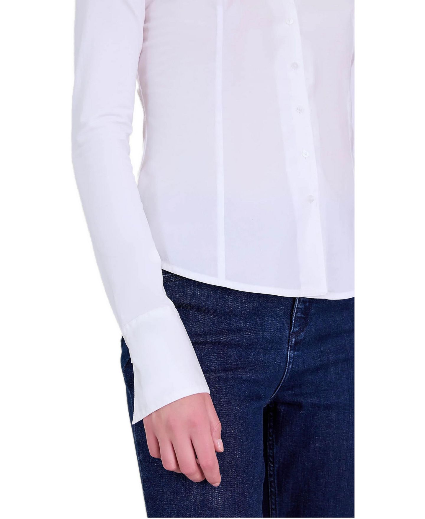 Женская рубашка Anne Fontaine Christie Double-Collar Long-Sleeve, цвет: Белый — фото 2