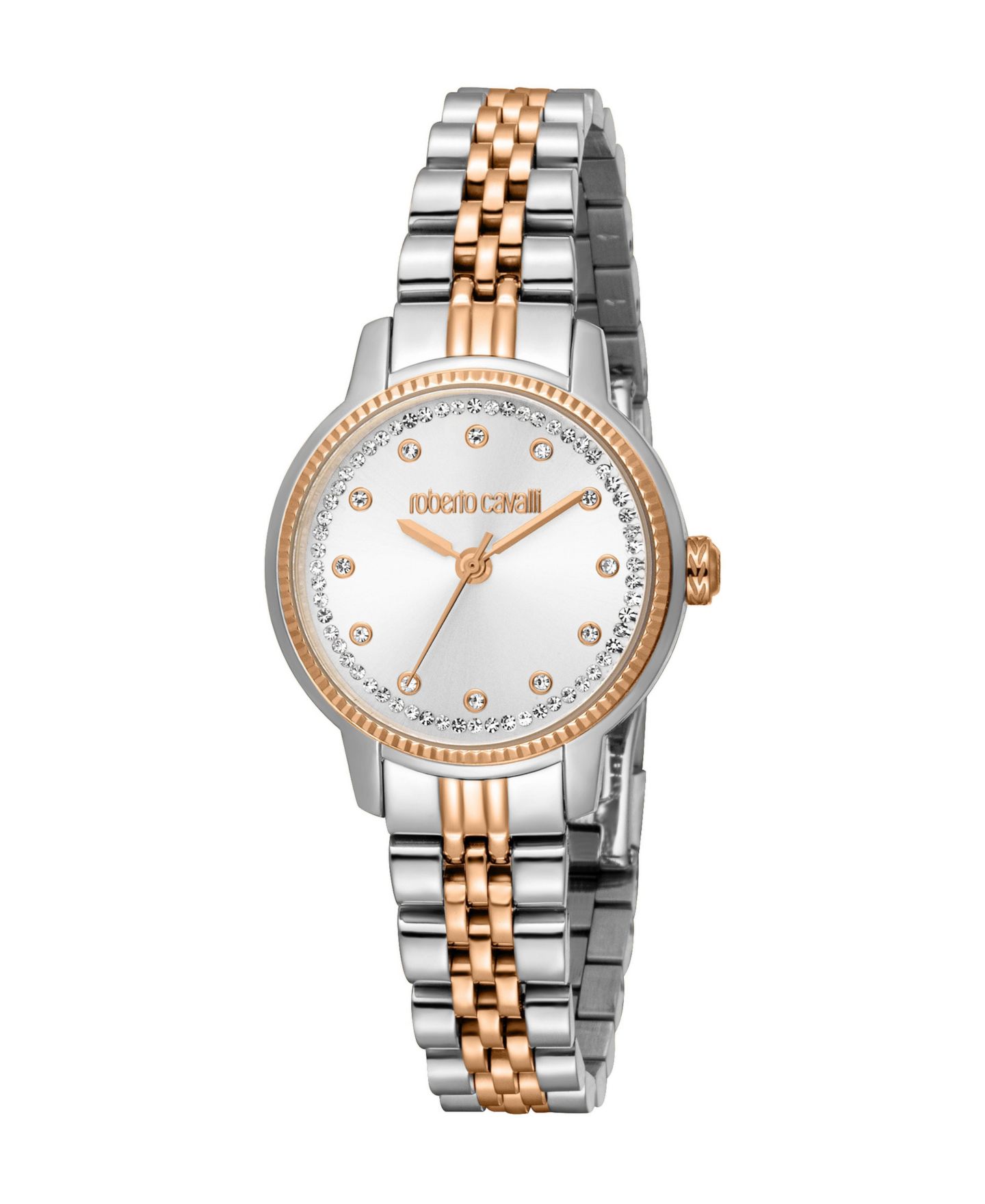 Женские часы Roberto Cavalli Quartz Two-Tone Stainless Steel Bracelet Watch, 28mm, цвет: Двухцветный — фото 1