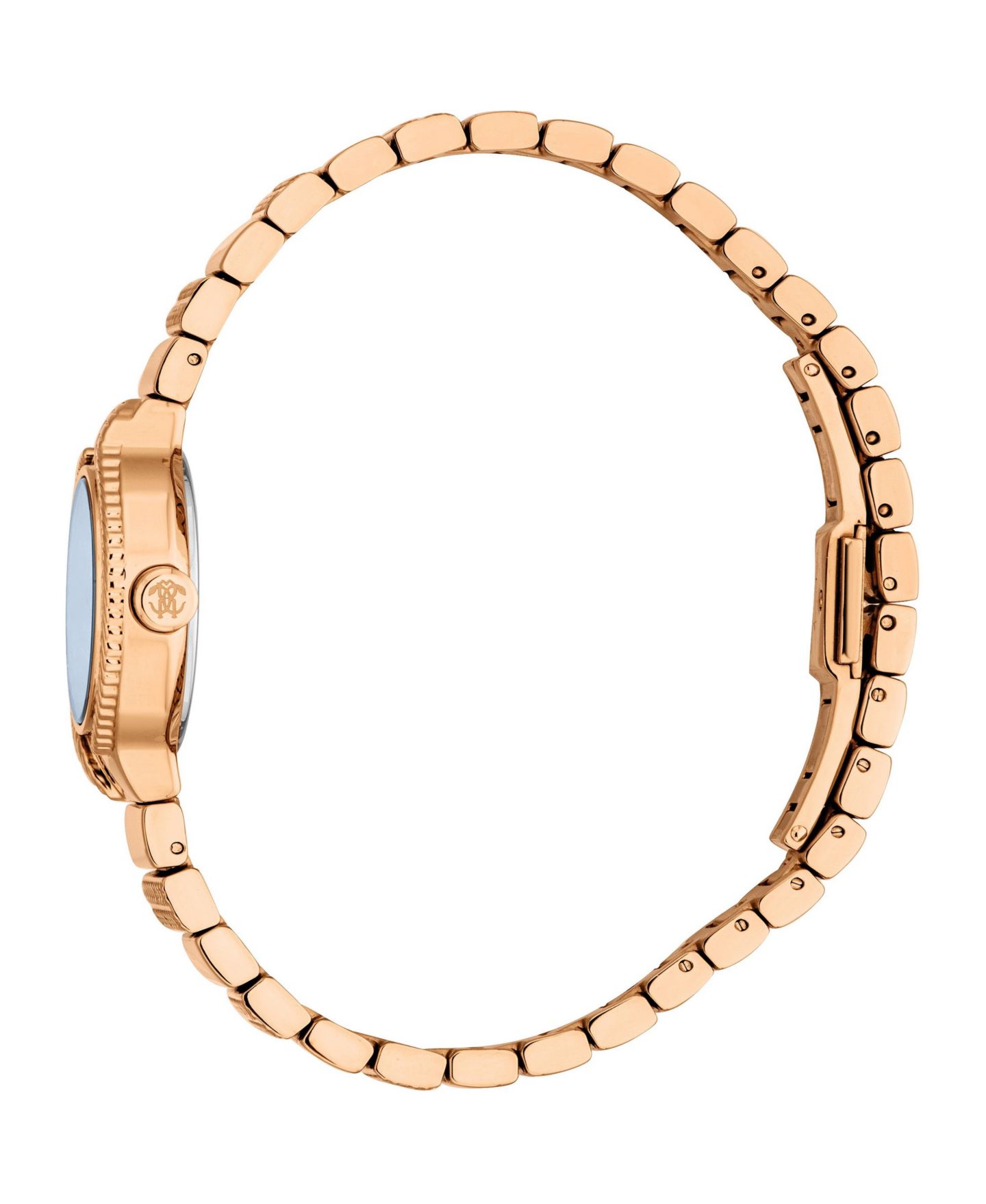 Женские часы Roberto Cavalli Quartz Rose Gold Stainless Steel Bracelet Watch, цвет: Розовый — фото 3