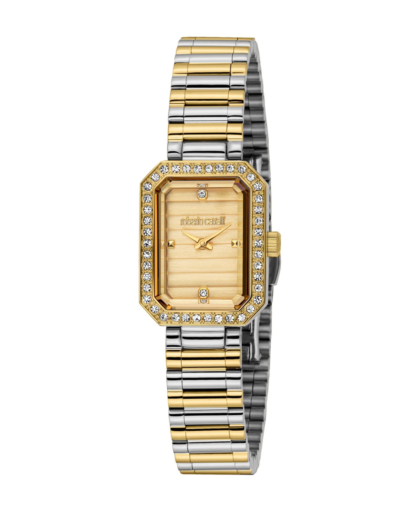Женские часы Roberto Cavalli Quartz Water-Resistant Two-tone Stainless Steel Bracelet Watch, 20 mm, цвет: Двухцветный — фото 1