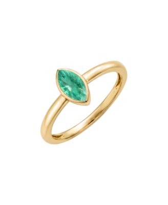 Emerald Solitaire Marquise-Cut Ring (3/8 ct. t.w.) in 14k Gold