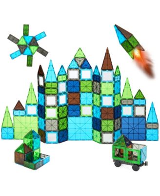 110-Piece Kids Magnetic Tiles Set, Educational Building STEM Toy w/ Case