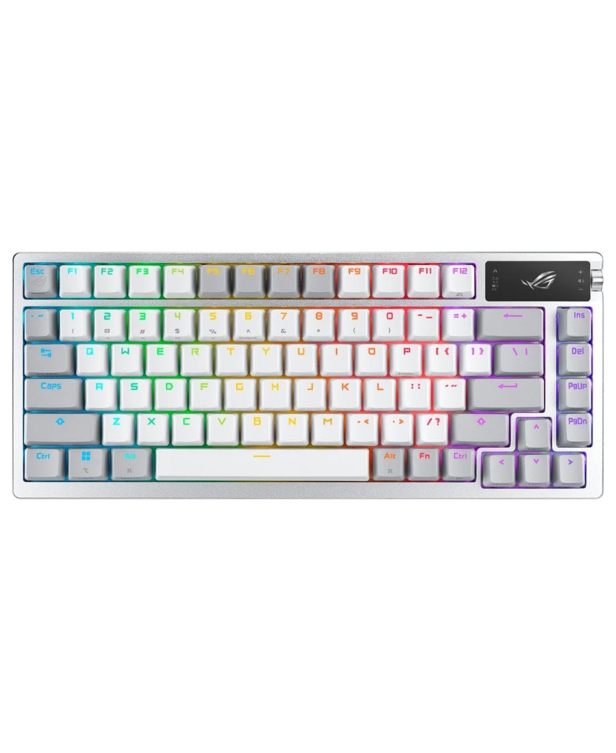 Asus Rog Azoth 75% Wireless Mechanical Gaming Keyboard with Hot-Swappable Rog Nx Snow Switches and Oled Display - Gunmetal