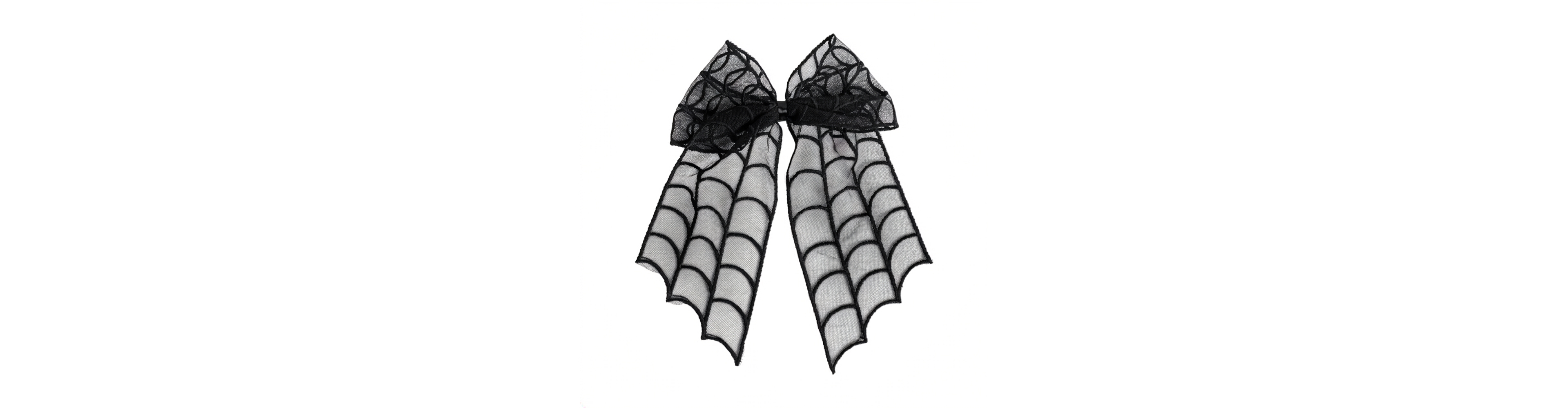 Headbands of Hope Oversized Embroidered Spider Web Bow Barrette
