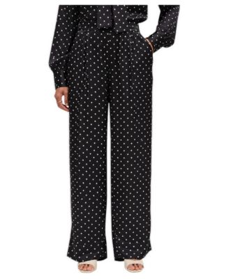 Women's Viscose Polka Dot Trousers