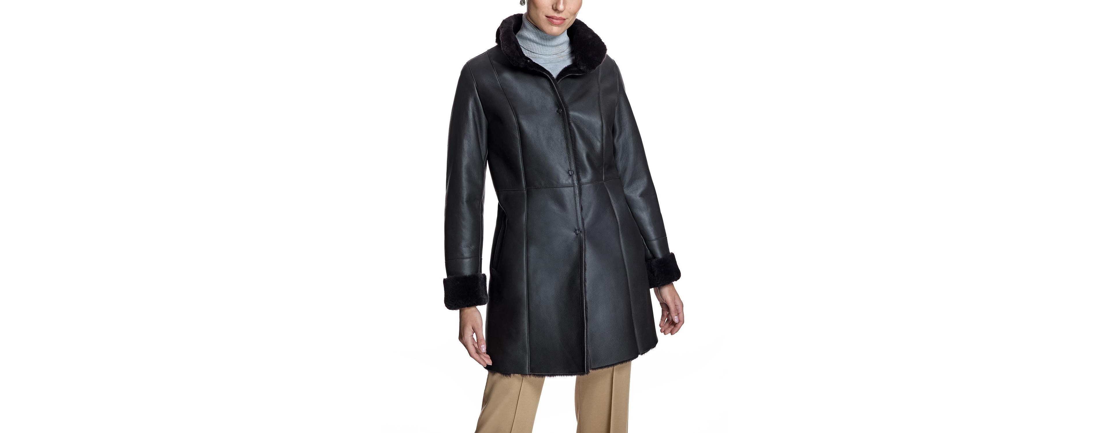 Julia & Stella By Maximilian Women's Nappa Shearling Jacket